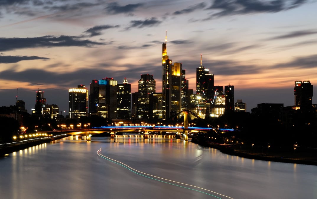L'horizon de francfort, allemagne