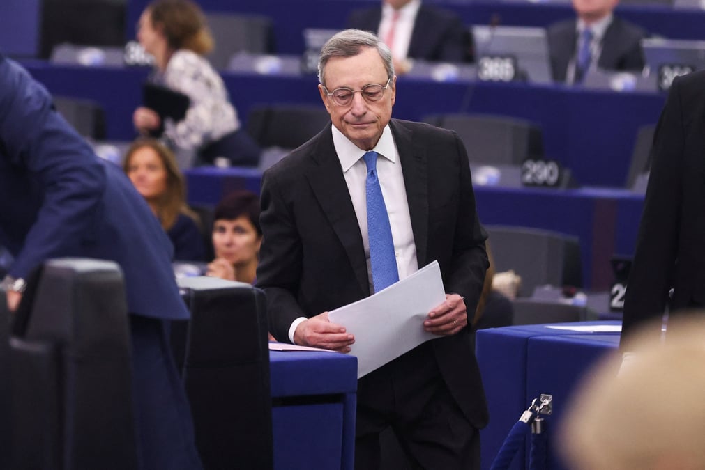 L'ancien directeur de la banque centrale europeenne, mario draghi