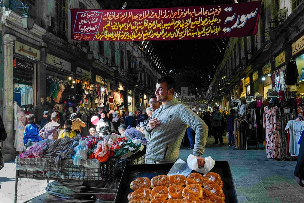 La France est prête à accompagner la Syrie dans son redressement. (Photo d'illustration du souk de Damas)