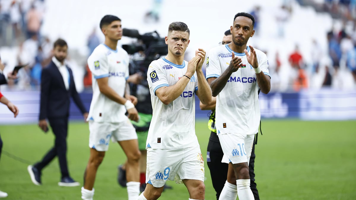Vitinha et Pierre-Emerick Aubameyang à Marseille, le 17 septembre.