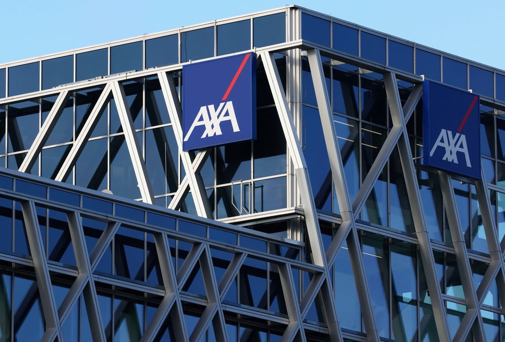 Le logo axa a bruxelles