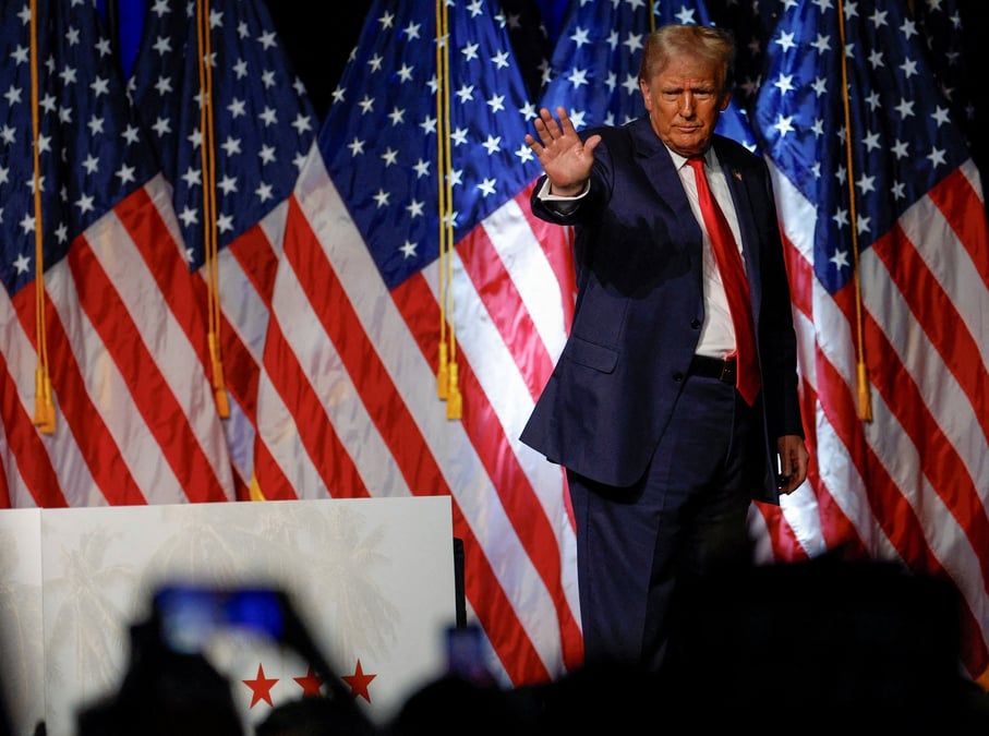 Donald trump, ancien president des etats-unis et candidat republicain a l'election presidentielle