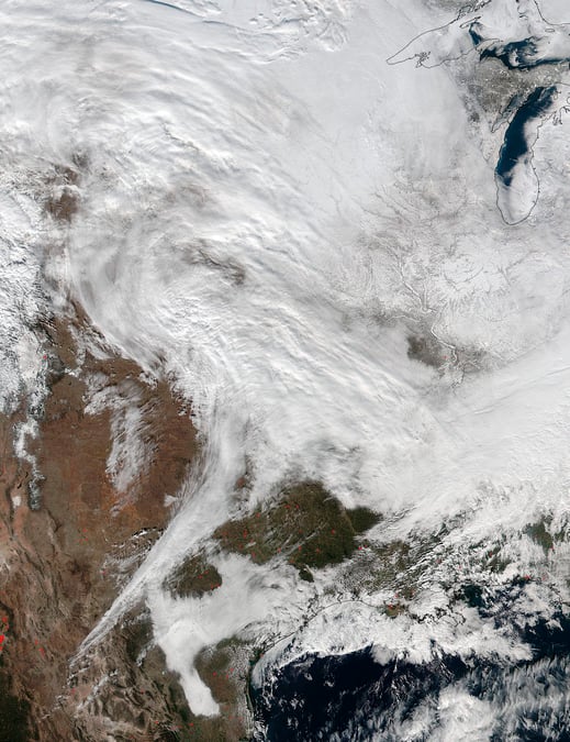 Une tempete de neige attendue sur la cote est des etats-unis