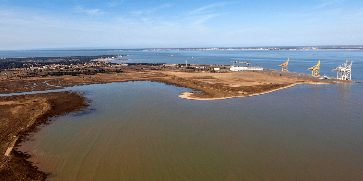 Site de la future ferme aquacole au Verdon de Pure Salmon France