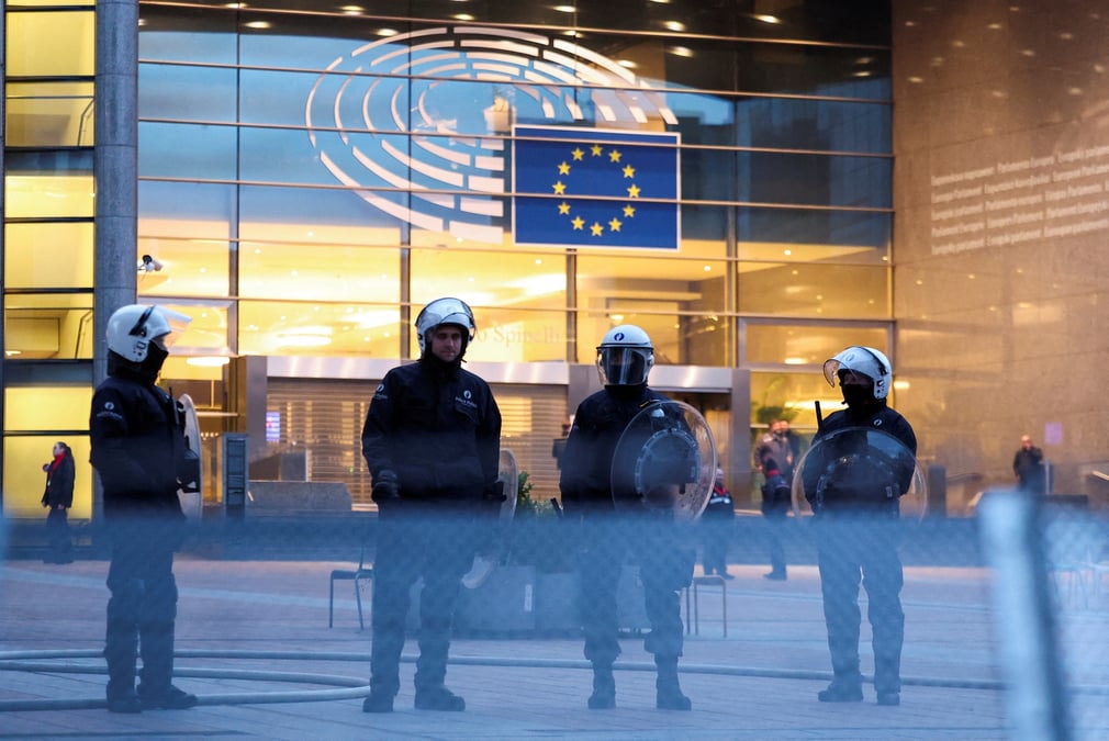 Manifestation des agriculteurs a bruxelles