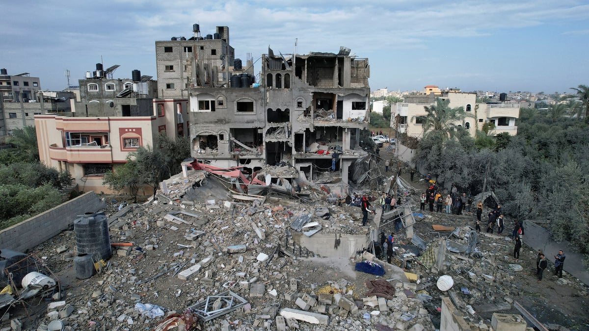 Le site de frappes israeliennes, dans le centre de la bande de gaza