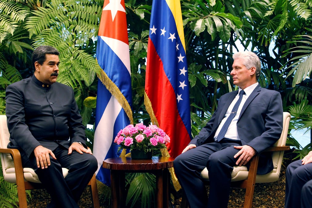 Maduro, premier chef d'etat a rendre visite a diaz-canel