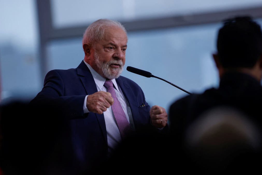Le president bresilien luiz inacio lula da silva au palais du planalto a brasilia