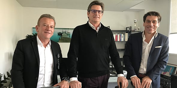 Les trois cofondateurs de Septeo à Montpellier