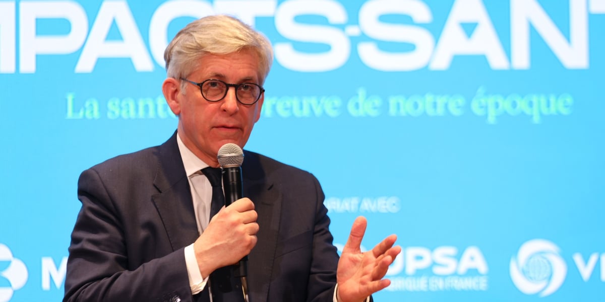 Frédéric Valletoux, le 25 avril au forum Impacts Santé organisé par La Tribune à Paris.