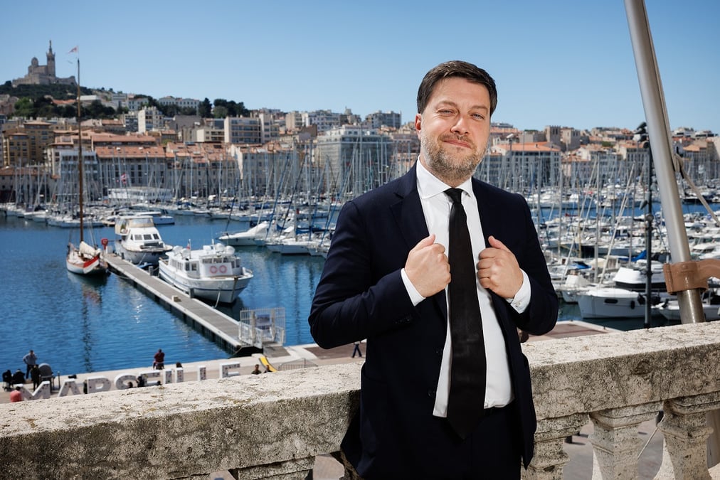 Benoît Payan à la mairie de Marseille, vendredi.
