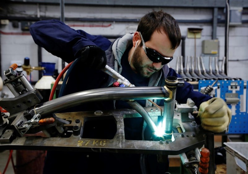 Forte hausse de la production manufacturière britannique