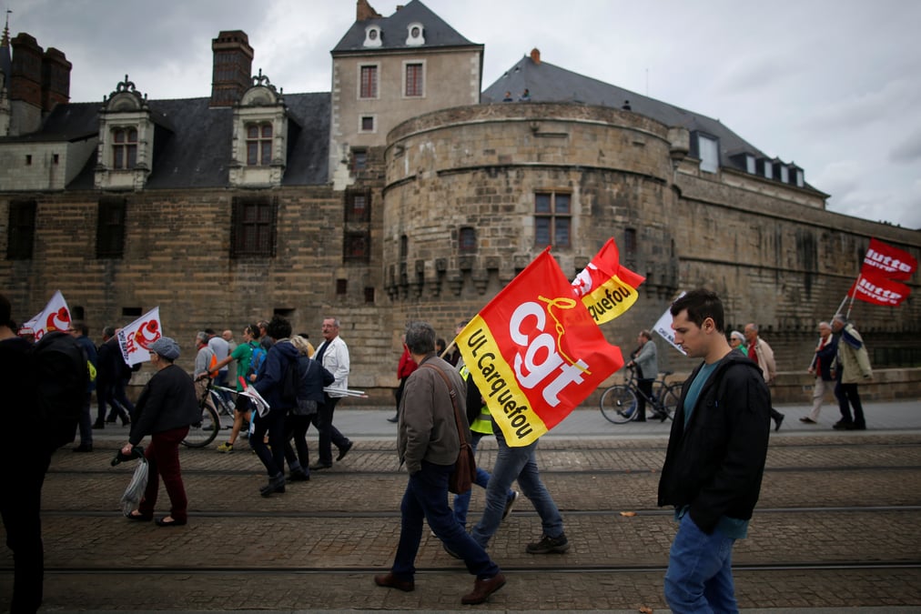 La cgt mobilise peu pour sa troisieme manifestation