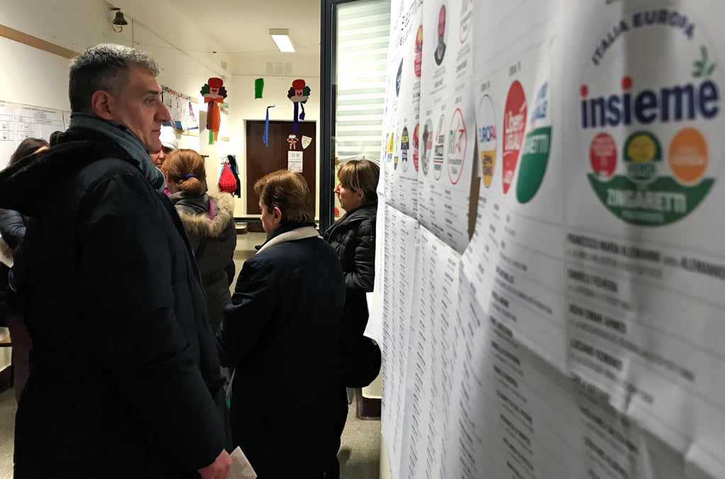 Pas de majorite parlementaire claire en italie