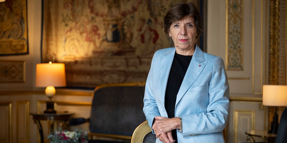 La ministre des Affaires étrangères CATHERINE COLONNA