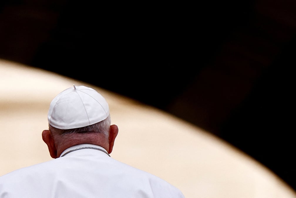 Le pape francois tient une audience hebdomadaire