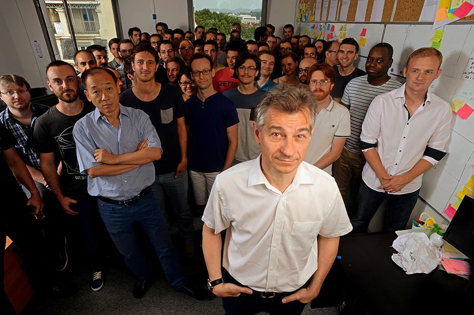 Esker : Jean-Jacques Bérard, entouré de son équipe (R&D)