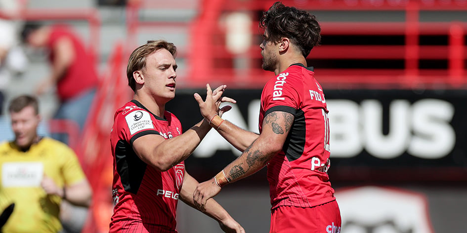 Romain Ntamack et Paul Costes