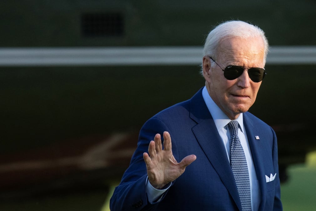 Le president joe biden arrive a washington