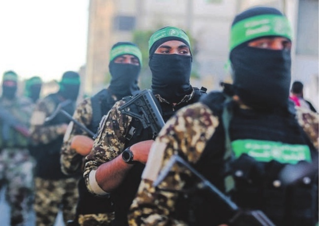 Défilé des Brigades Al-Qassam, la branche armée du Hamas, à Gaza, le 20 juillet 2022.