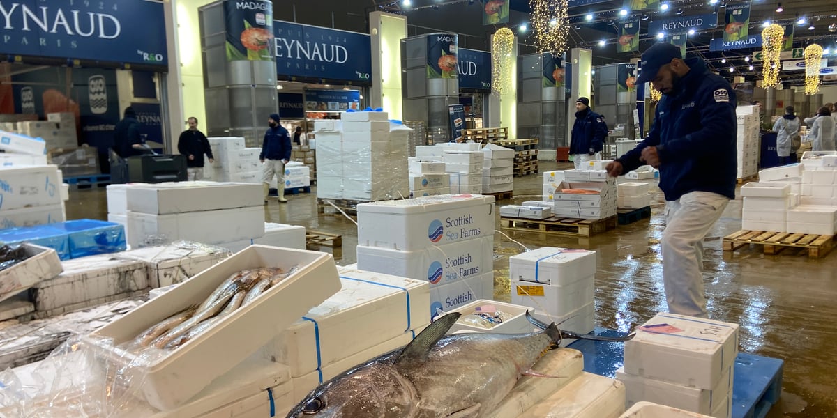 Il est 4 heures du matin et la journée se termine à la marée, l'un des plus grands pavillons du marché de Rungis.