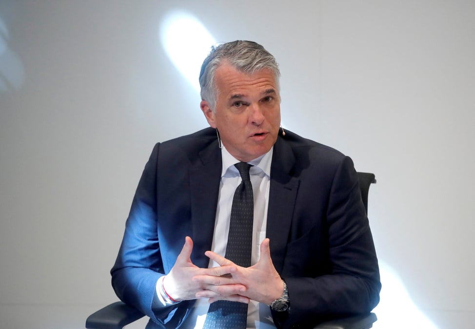 Le directeur general de la banque suisse ubs, sergio ermotti, s'exprime lors d'une conference de presse a zurich