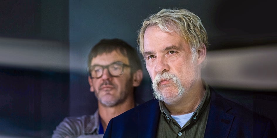 Bouli Lanners et Thomas VDB dans Une affaire de principe