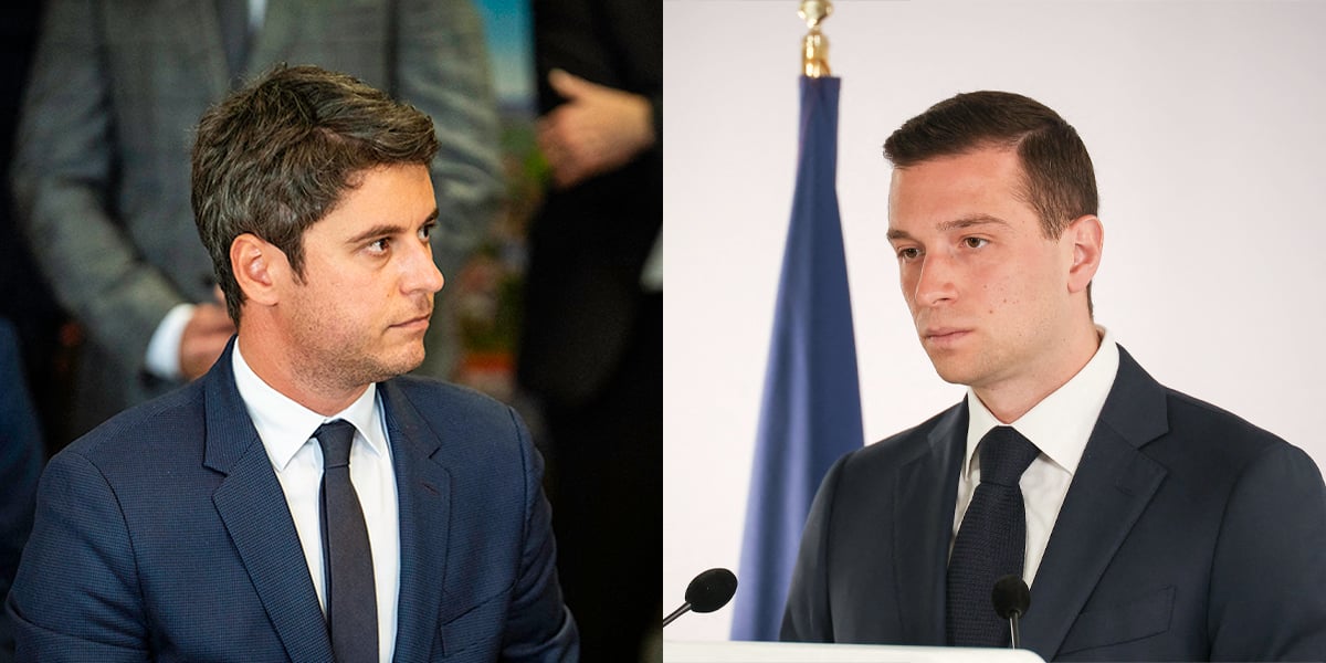 Gabriel Attal et Jordan Bardella