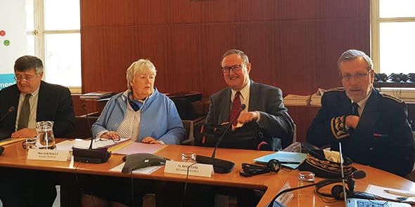 Jacqueline Gourault lors du Dialogue 5+5 à Montpellier, le 26 avril 2019