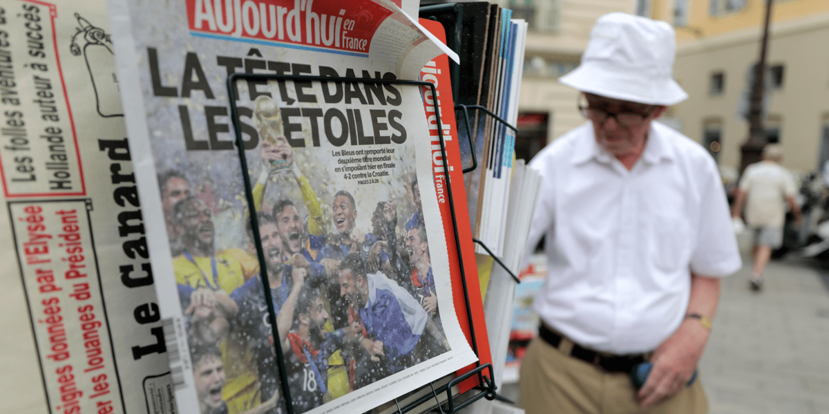 Kiosque à journaux à Nice (16 juillet 2018)
