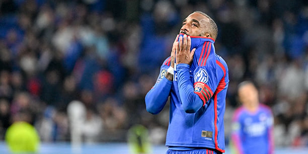 Alexandre Lacazette dimanche dernier au Groupama Stadium (Lyon).