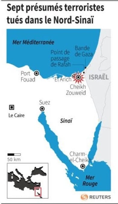 Sept presumes terroristes tues dans le nord-sinai
