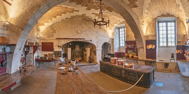 La cuisine où officiait Antonin Carême au château de Valençay (Indre) pour le prince de Talleyrand à l’époque napoléonienne.