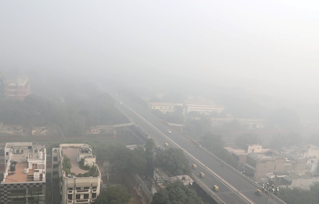 Epais smog a new delhi