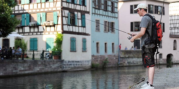 Dans un canal du quartier de la Petite France, à Strasbourg.