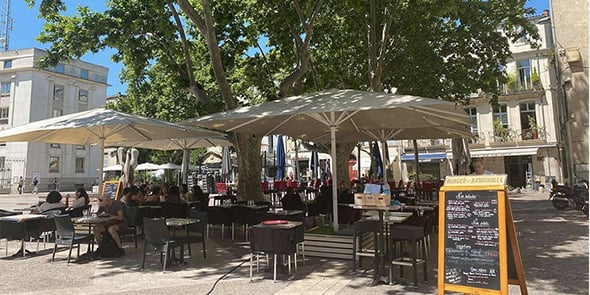 Terrasses de café à Montpellier