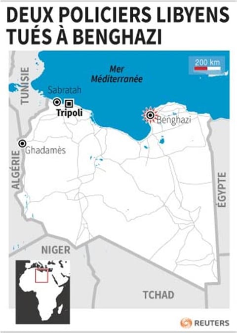 Deux policiers libyens tués à Benghazi