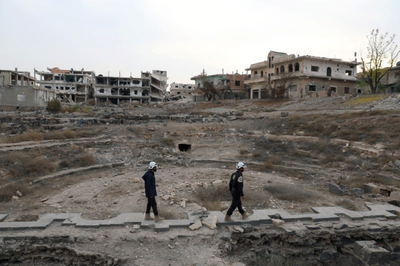 Les casques blancs ont dit a l'oiac ou sont enterrees les victimes a douma