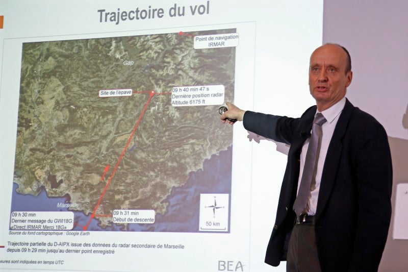 Le bea n'exclut aucune piste pour le crash de l’a320 de germanwings, hormis une explosion