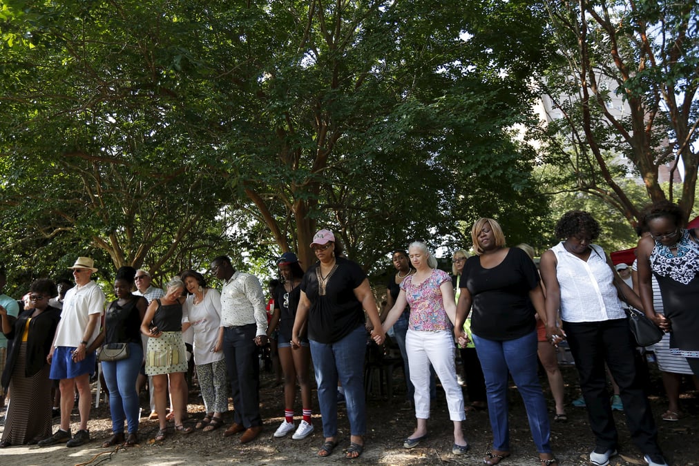 Ceremonie a la memoire des victimes de charleston
