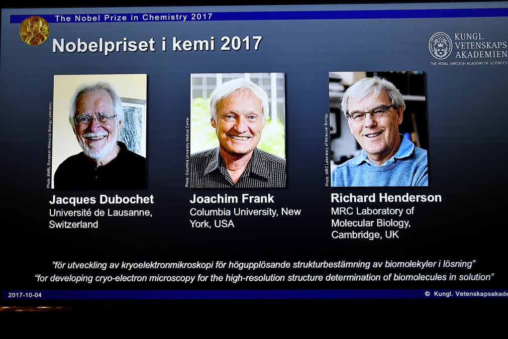 Le nobel de chimie attribue a des pionniers de la cryo-microscopie electronique