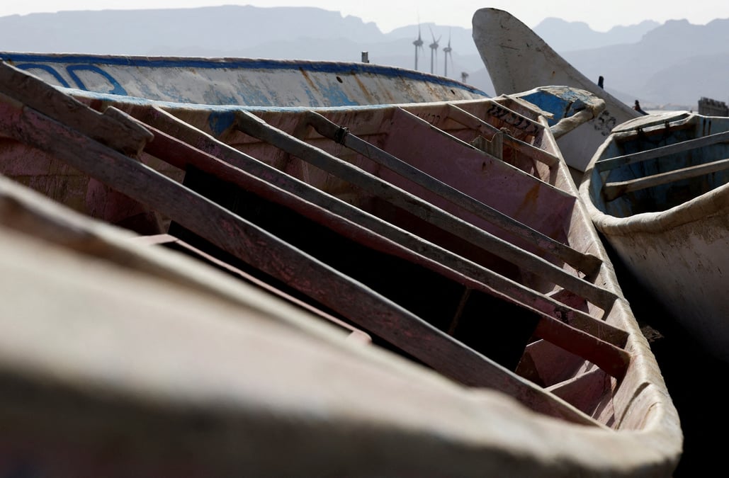 Des bateaux utilises par les migrants
