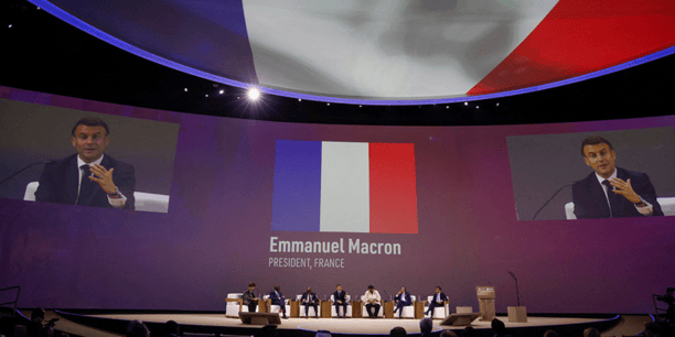Intervention du président français à la COP28, avant-hier.