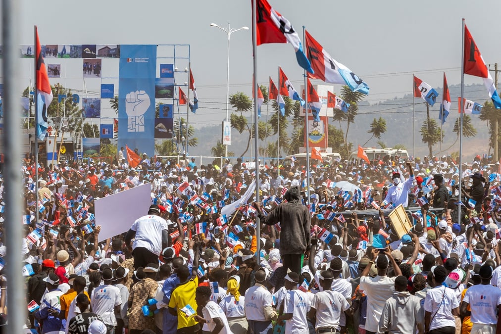 Le president rwandais paul kagame fait campagne a kigali