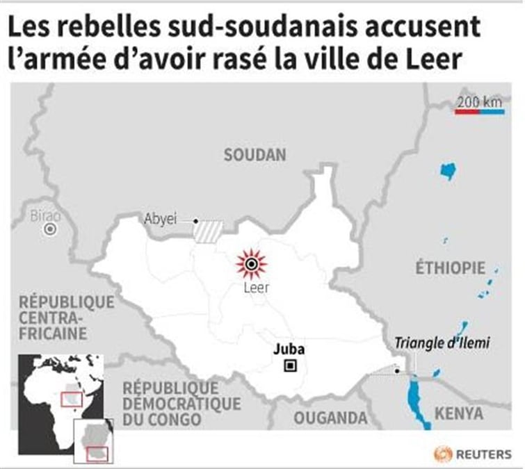 L'armée sud-soudanaise accusée d'avoir rasé une ville