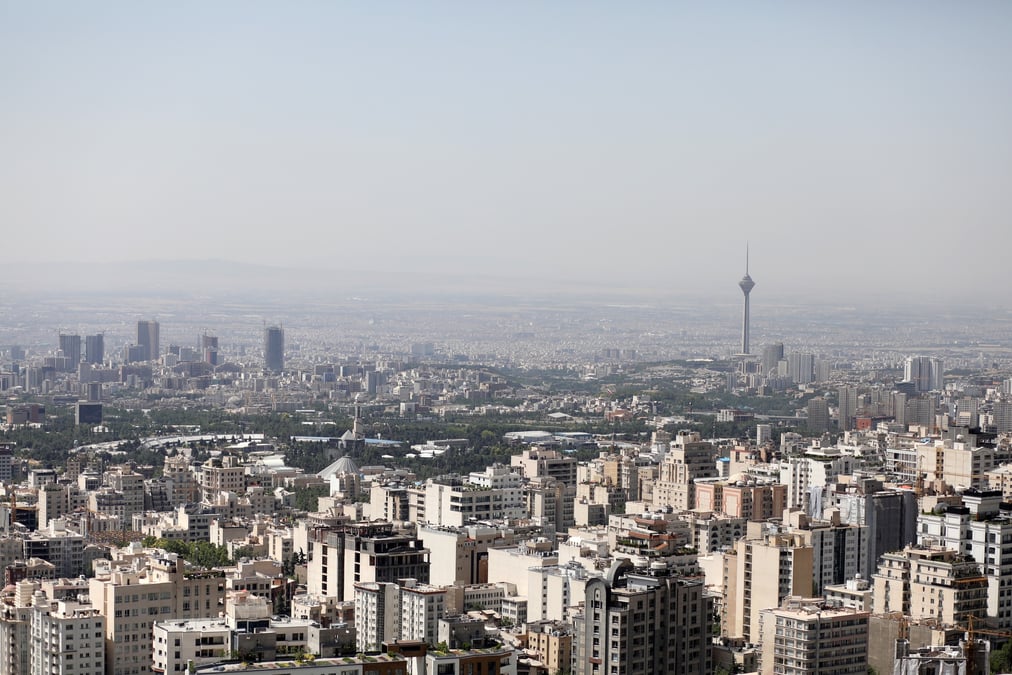 Une vue generale de teheran, en iran