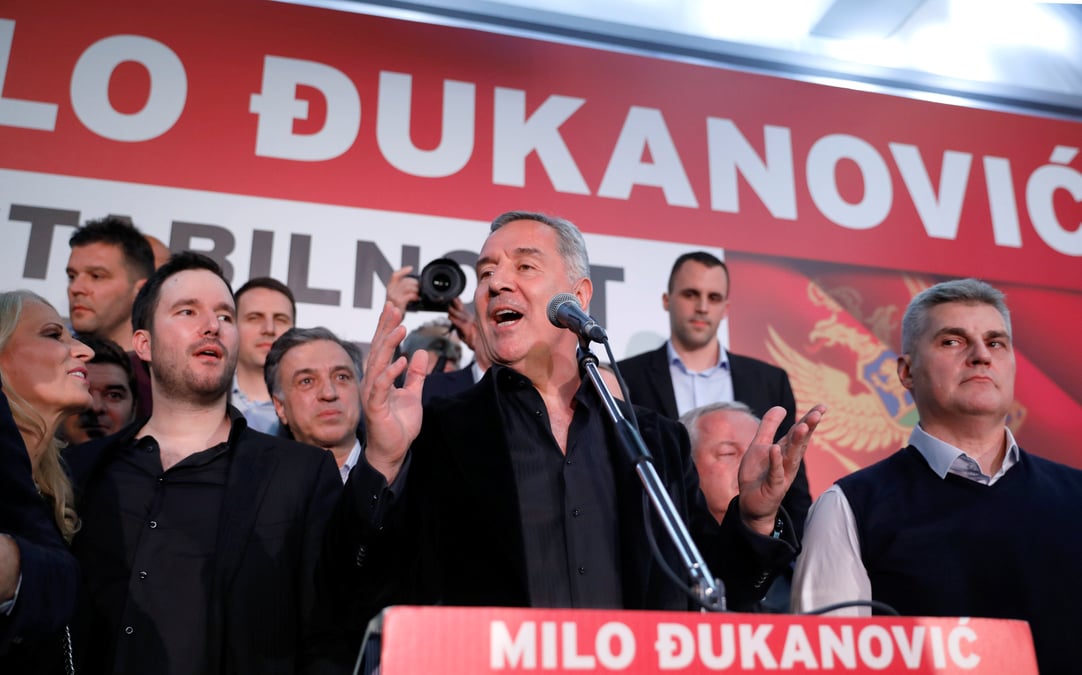 Djukanovic elu a la presidence du montenegro