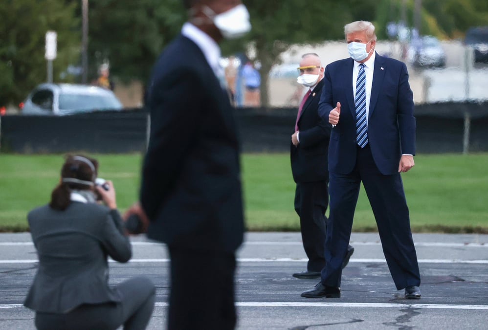 "n'ayez pas peur du covid", dit trump de retour a la maison blanche