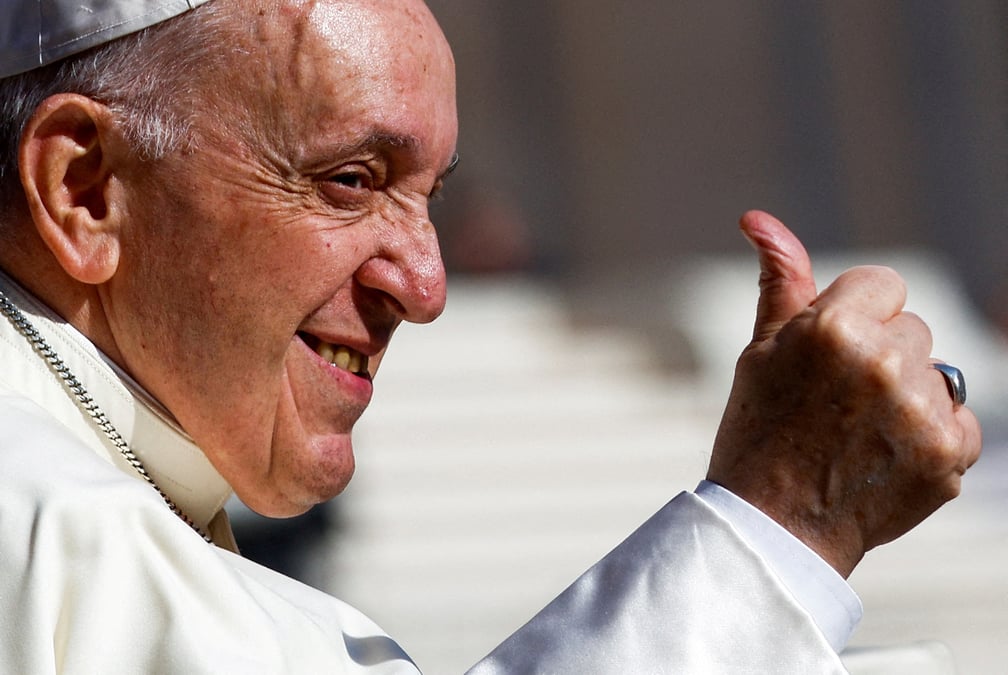 Le pape francois tient une audience generale au vatican