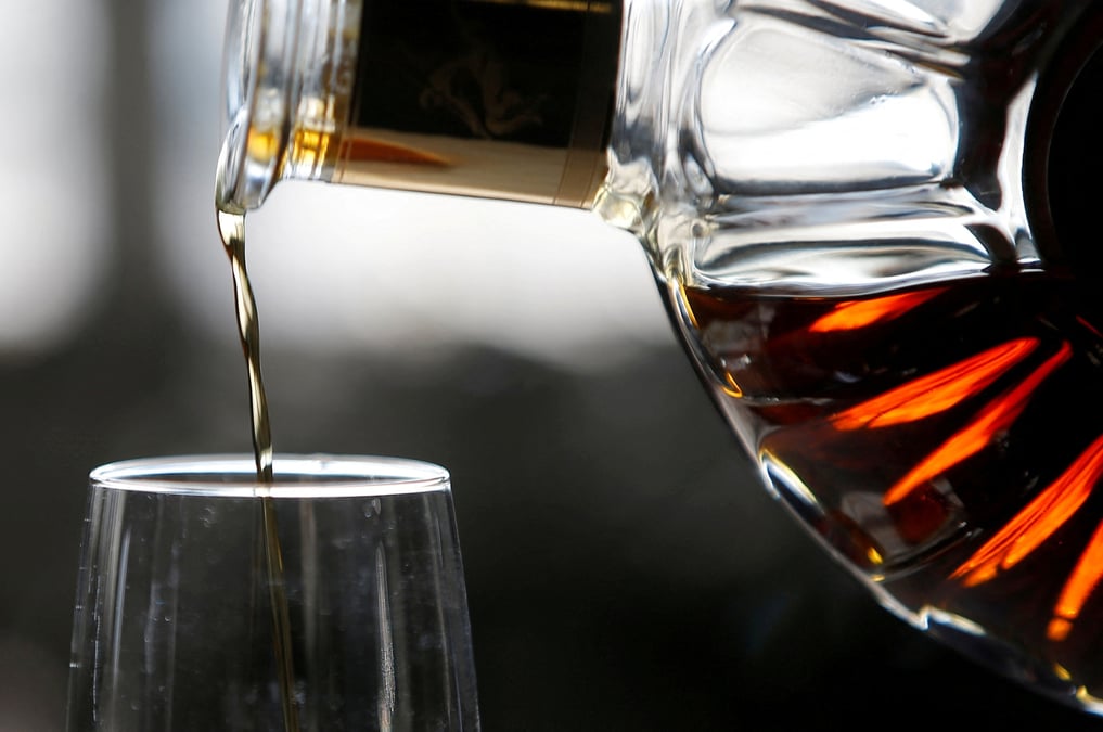 Une bouteille de cognac
